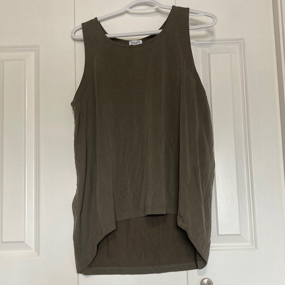 Olive Green Sleeveless Top